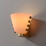 Velora Sculptural Wall Sconce in Matte Gold with Glass Shade