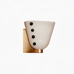 Velora Sculptural Wall Sconce in Matte Gold with Glass Shade