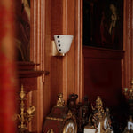 Velora Sculptural Wall Sconce in Matte Gold with Glass Shade