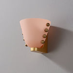 Velora Sculptural Wall Sconce in Matte Gold with Glass Shade