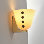 Velora Sculptural Wall Sconce in Matte Gold with Glass Shade