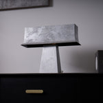 Veltan Sculptural Table Lamp in Antique Stainless Steel for Modern Interiors