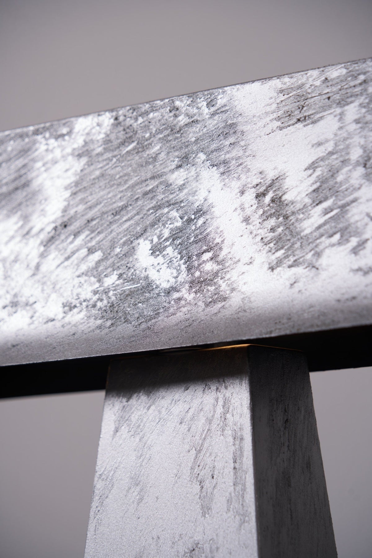Veltan Sculptural Table Lamp in Antique Stainless Steel for Modern Interiors