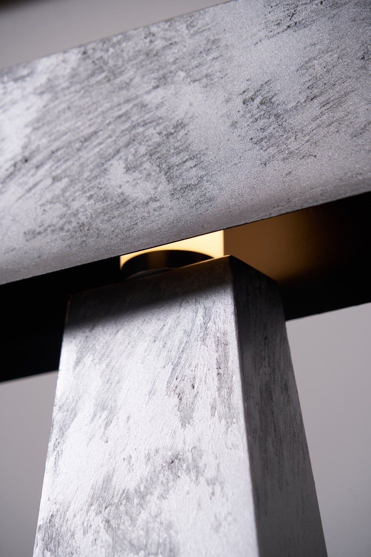 Veltan Sculptural Table Lamp in Antique Stainless Steel for Modern Interiors