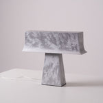 Veltan Sculptural Table Lamp in Antique Stainless Steel for Modern Interiors