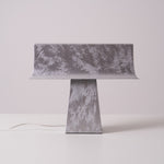 Veltan Sculptural Table Lamp in Antique Stainless Steel for Modern Interiors