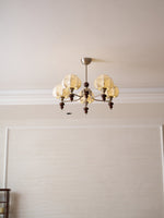 Velvet Petal Chandelier – Modern Fabric Pendant Light for Dining Room and Living Room