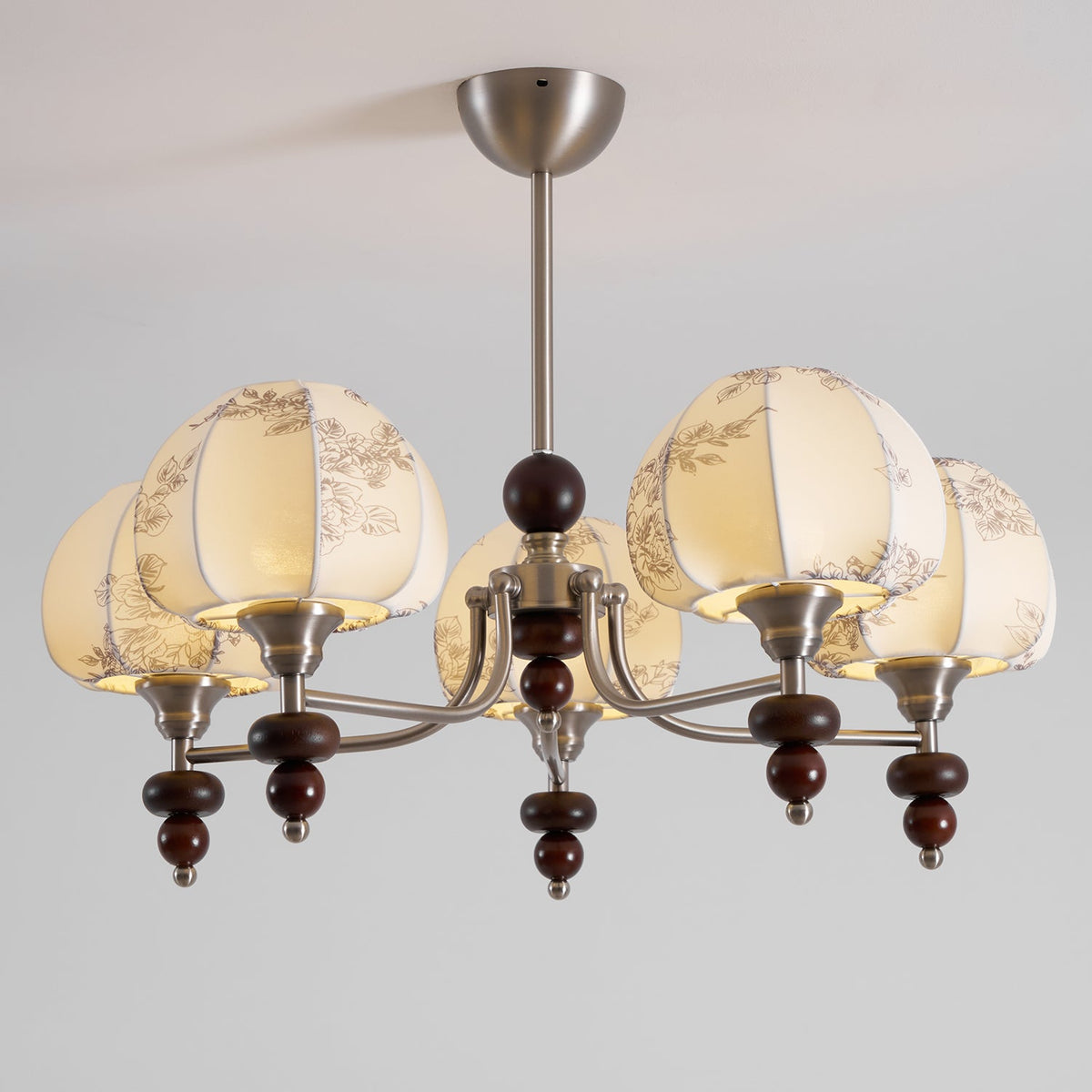 Velvet Petal Chandelier – Modern Fabric Pendant Light for Dining Room and Living Room