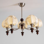 Velvet Petal Chandelier – Modern Fabric Pendant Light for Dining Room and Living Room