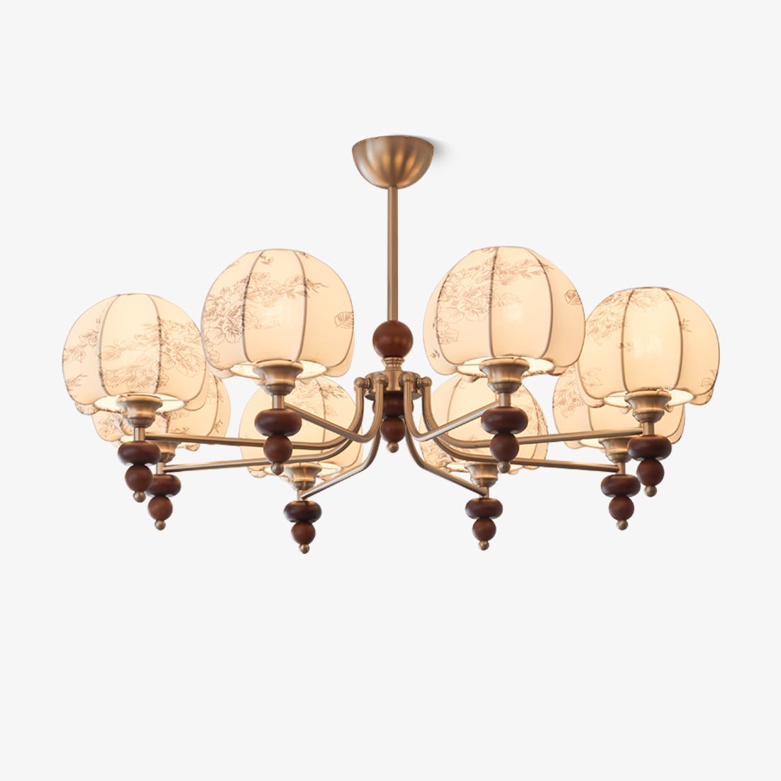 Velvet Petal Chandelier – Modern Fabric Pendant Light for Dining Room and Living Room