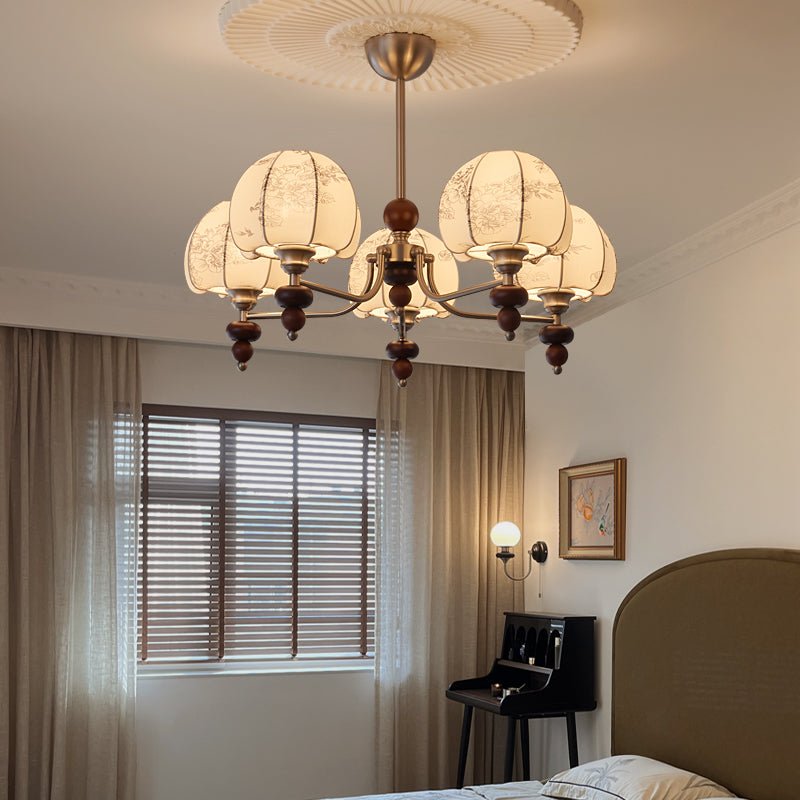 Velvet Petal Chandelier – Modern Fabric Pendant Light for Dining Room and Living Room