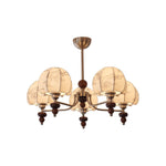 Velvet Petal Chandelier – Modern Fabric Pendant Light for Dining Room and Living Room
