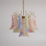 Venini Style Murano Glass Chandelier with Gold Finish – Modern Designer Lighting