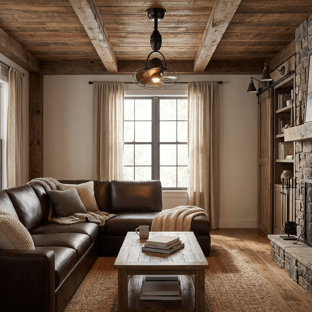 Venturo Cage Ceiling Fan with Pivoting Head and Remote Control