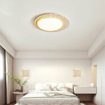 Venus Textured Stone Ceiling Light in Yellow Travertine