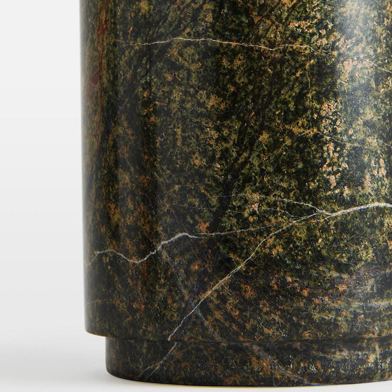 Verdant Stone Candle Holder – Sculptural Marble Table Accent