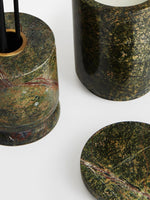 Verdant Stone Candle Holder – Sculptural Marble Table Accent