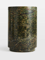 Verdant Stone Candle Holder – Sculptural Marble Table Accent