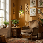 Verdant Tassel Pendant Light – Art Deco Glass & Brass Pendant for Dining Room