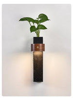 Verde Beam Rechargeable Wall Sconce with Planter