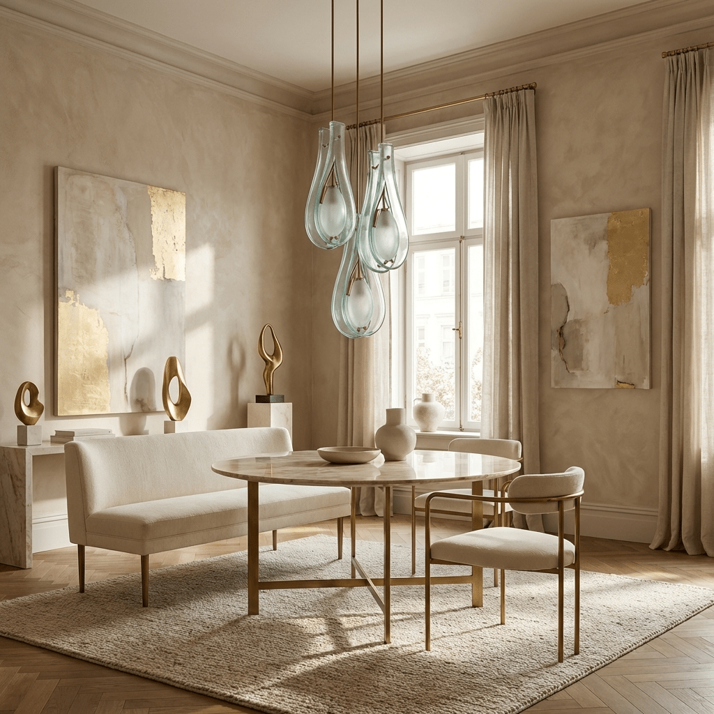 Verdelle Cascade Chandelier – Modern Glass Pendant Light for Dining Room & Living Room