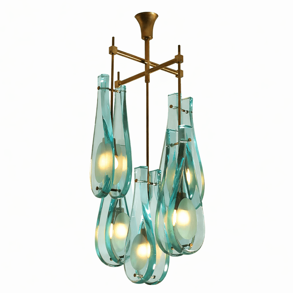 Verdelle Cascade Chandelier – Modern Glass Pendant Light for Dining Room & Living Room