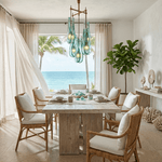Verdelle Cascade Chandelier – Modern Glass Pendant Light for Dining Room & Living Room