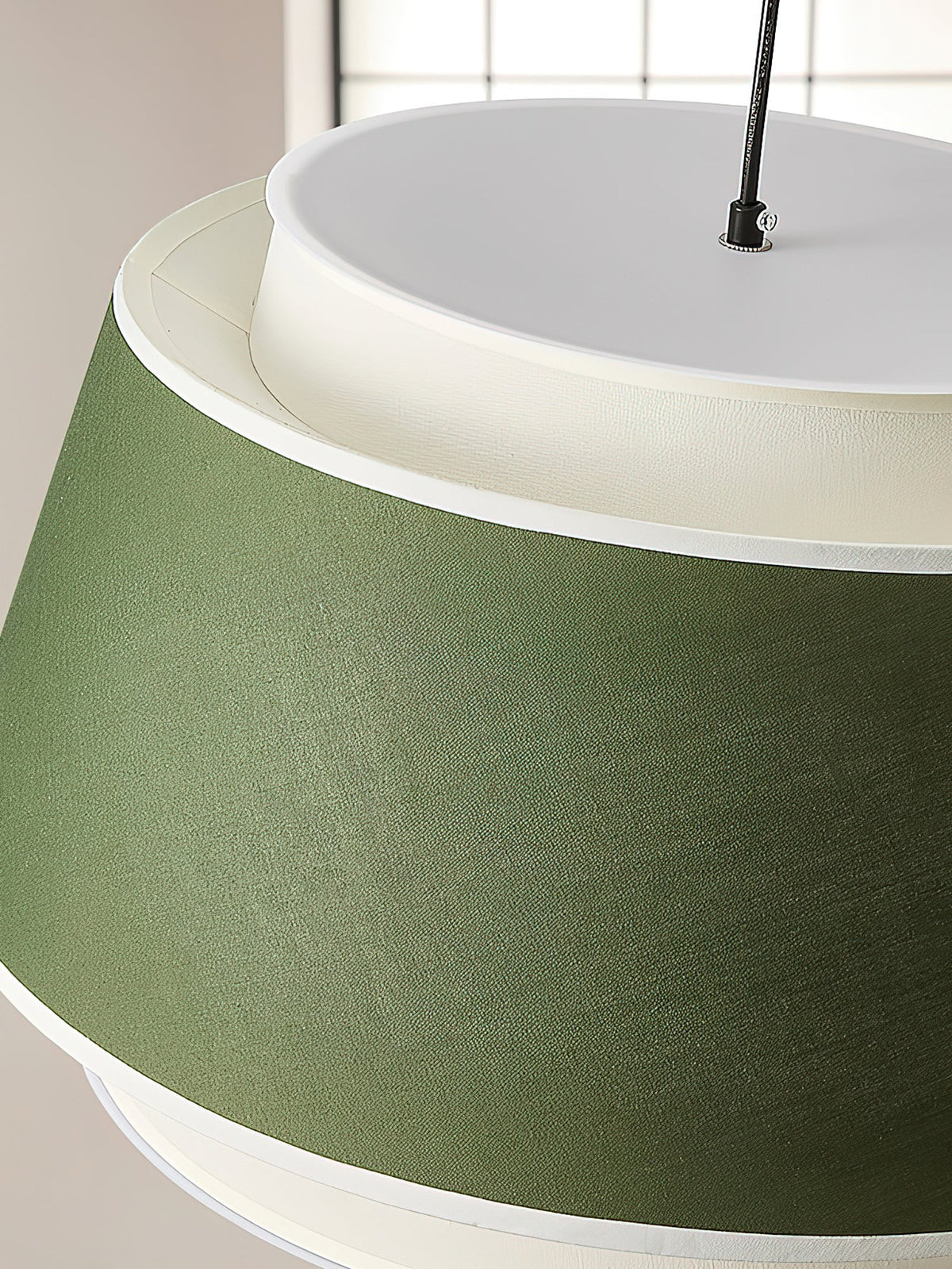 Verdura Double-Layer Fabric Drum Pendant Light for Dining and Living Spaces