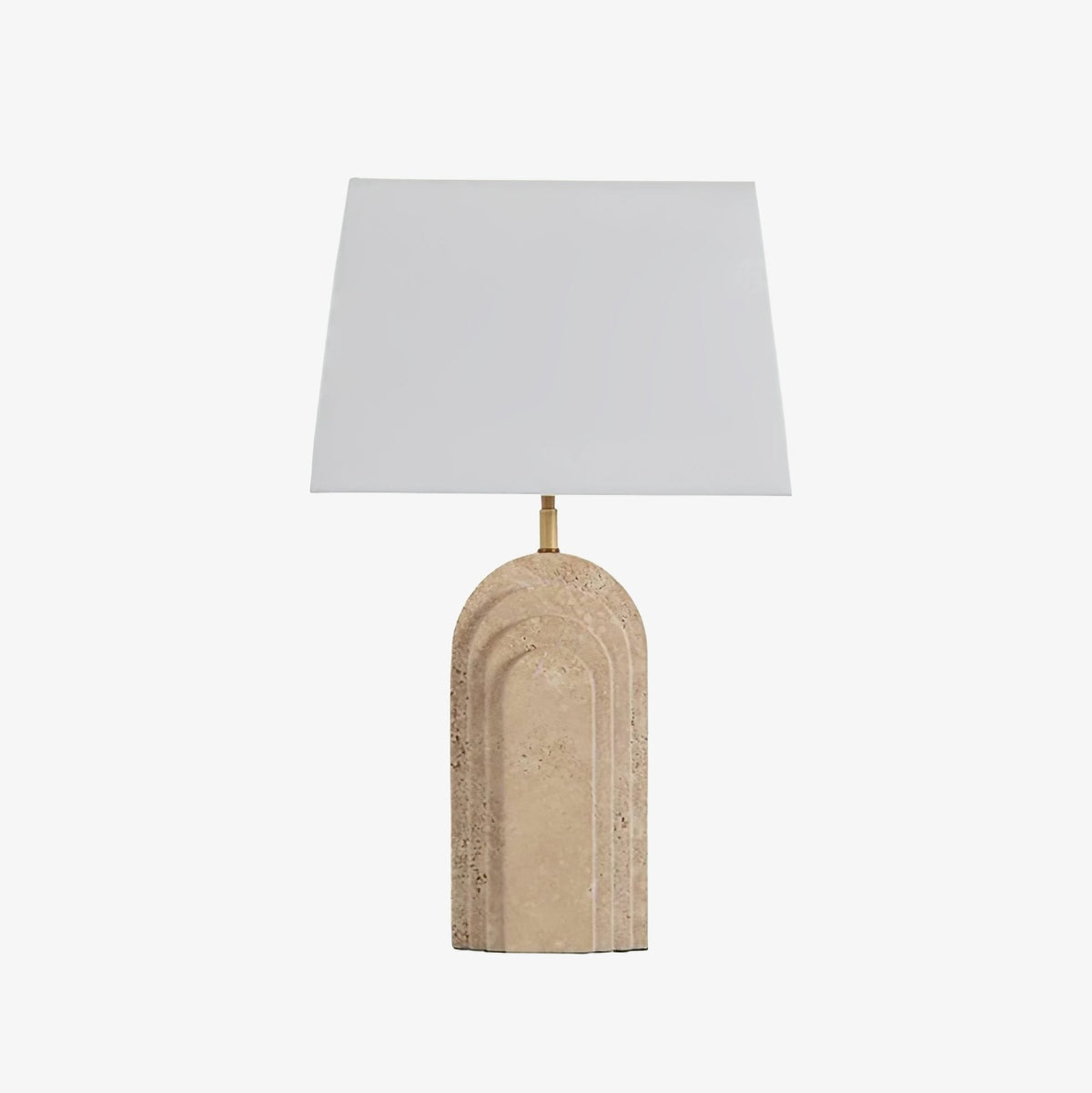 Verdura Travertine Table Lamp – Sculpted Natural Stone Accent Light
