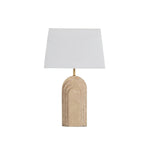 Verdura Travertine Table Lamp – Sculpted Natural Stone Accent Light
