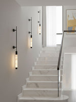 Verita Alabaster LED Wall Sconce in Brass Finish for Modern Interiors