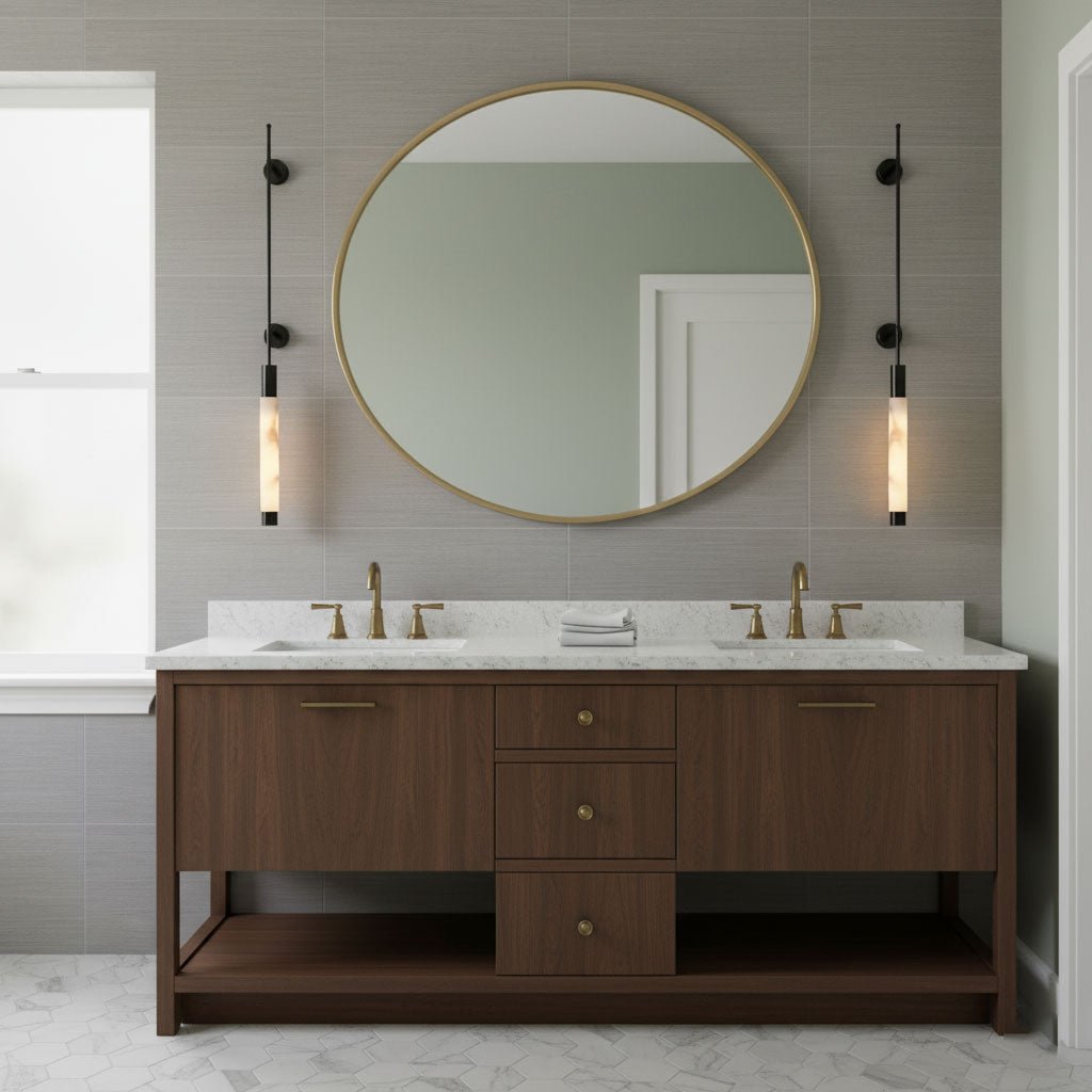 Verita Alabaster LED Wall Sconce in Brass Finish for Modern Interiors