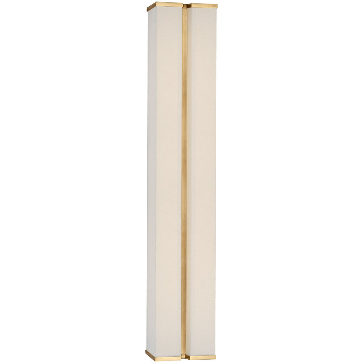 Columnar Fabric Wall Sconce with Gold Accents – Modern LED Lighting