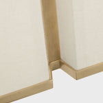 Columnar Fabric Wall Sconce with Gold Accents – Modern LED Lighting