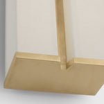 Columnar Fabric Wall Sconce with Gold Accents – Modern LED Lighting