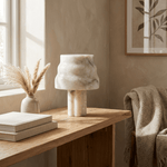 Verona Sculptural Alabaster Table Lamp with Gold Accents