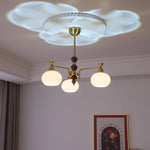 Verona Halo Modern Gold Chandelier with Frosted Glass Globes