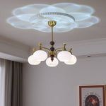 Verona Halo Modern Gold Chandelier with Frosted Glass Globes