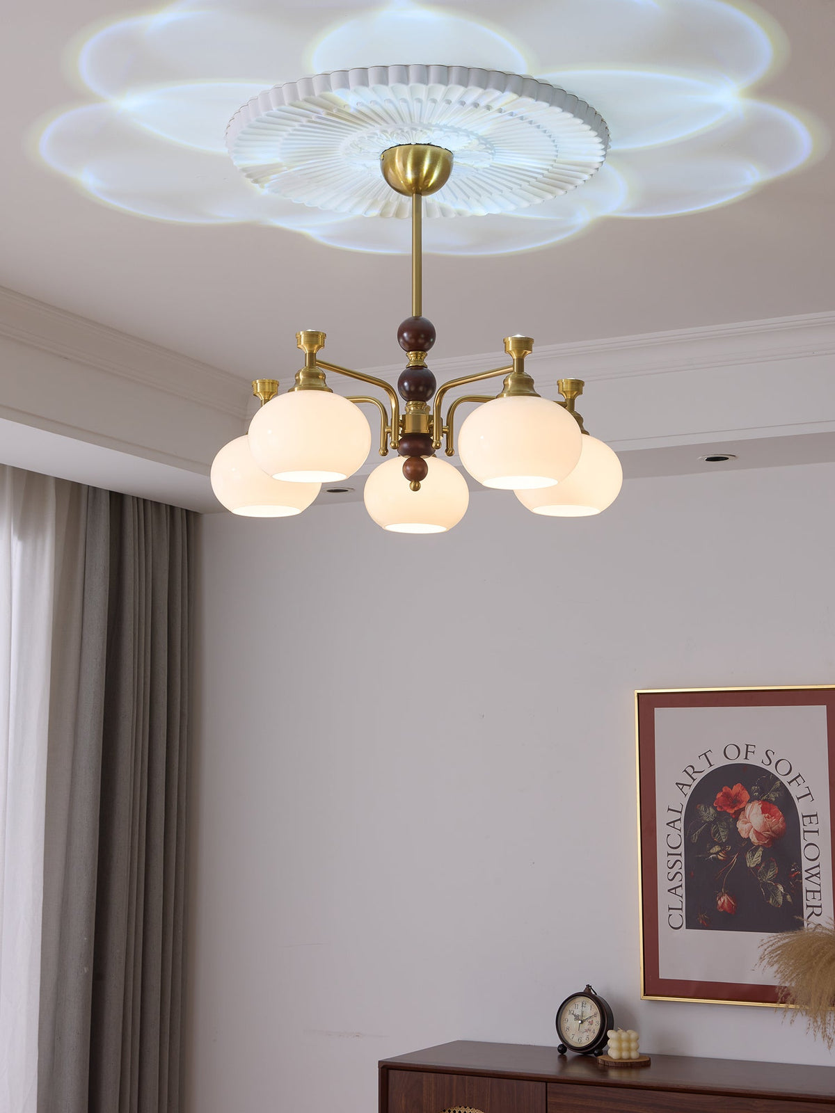 Verona Halo Modern Gold Chandelier with Frosted Glass Globes