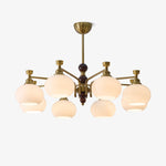 Verona Halo Modern Gold Chandelier with Frosted Glass Globes