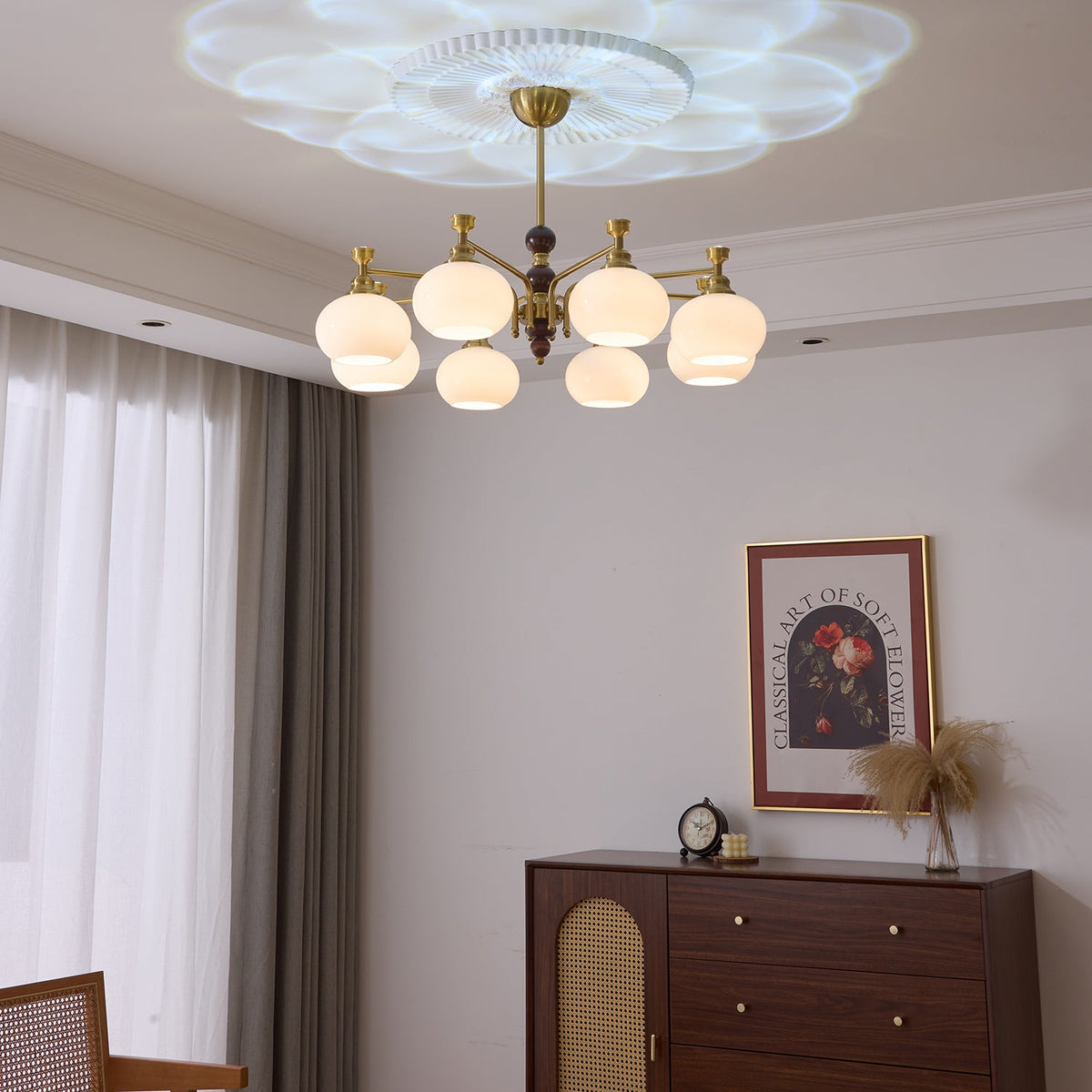 Verona Halo Modern Gold Chandelier with Frosted Glass Globes