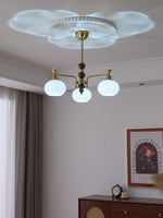 Verona Halo Modern Gold Chandelier with Frosted Glass Globes