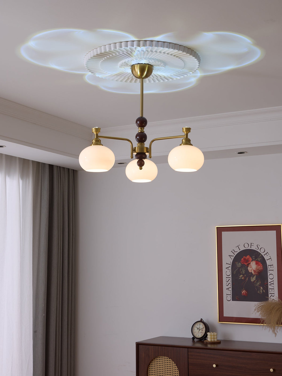Verona Halo Modern Gold Chandelier with Frosted Glass Globes