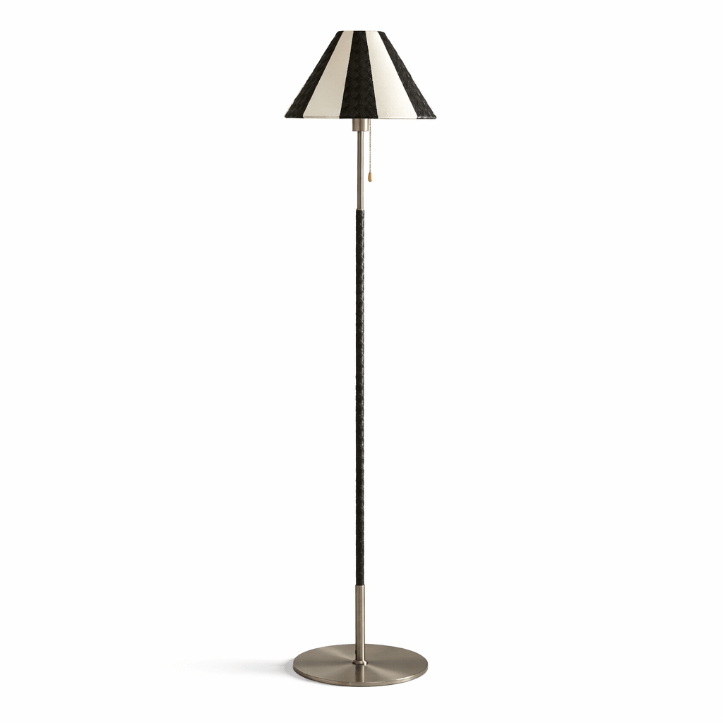 Verona Striped Floor Lamp with Fabric Shade