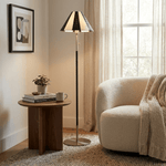 Verona Striped Floor Lamp with Fabric Shade