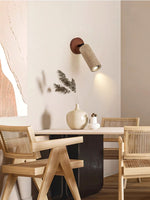 Versa Stone Adjustable Wall Sconce in Travertine and Wood