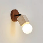 Versa Stone Adjustable Wall Sconce in Travertine and Wood