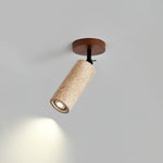 Versa Stone Adjustable Wall Sconce in Travertine and Wood