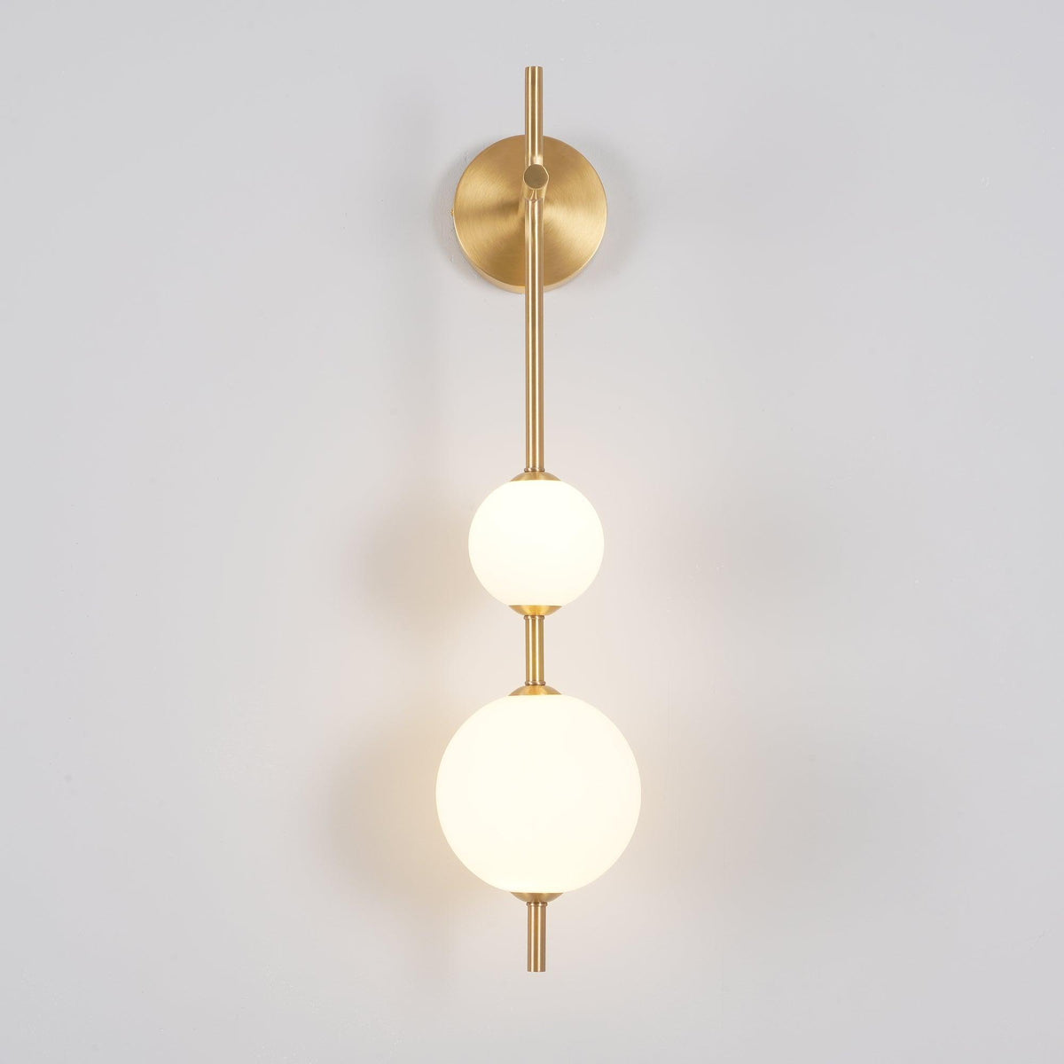 Vertical Globe Plug In Wall Lamp