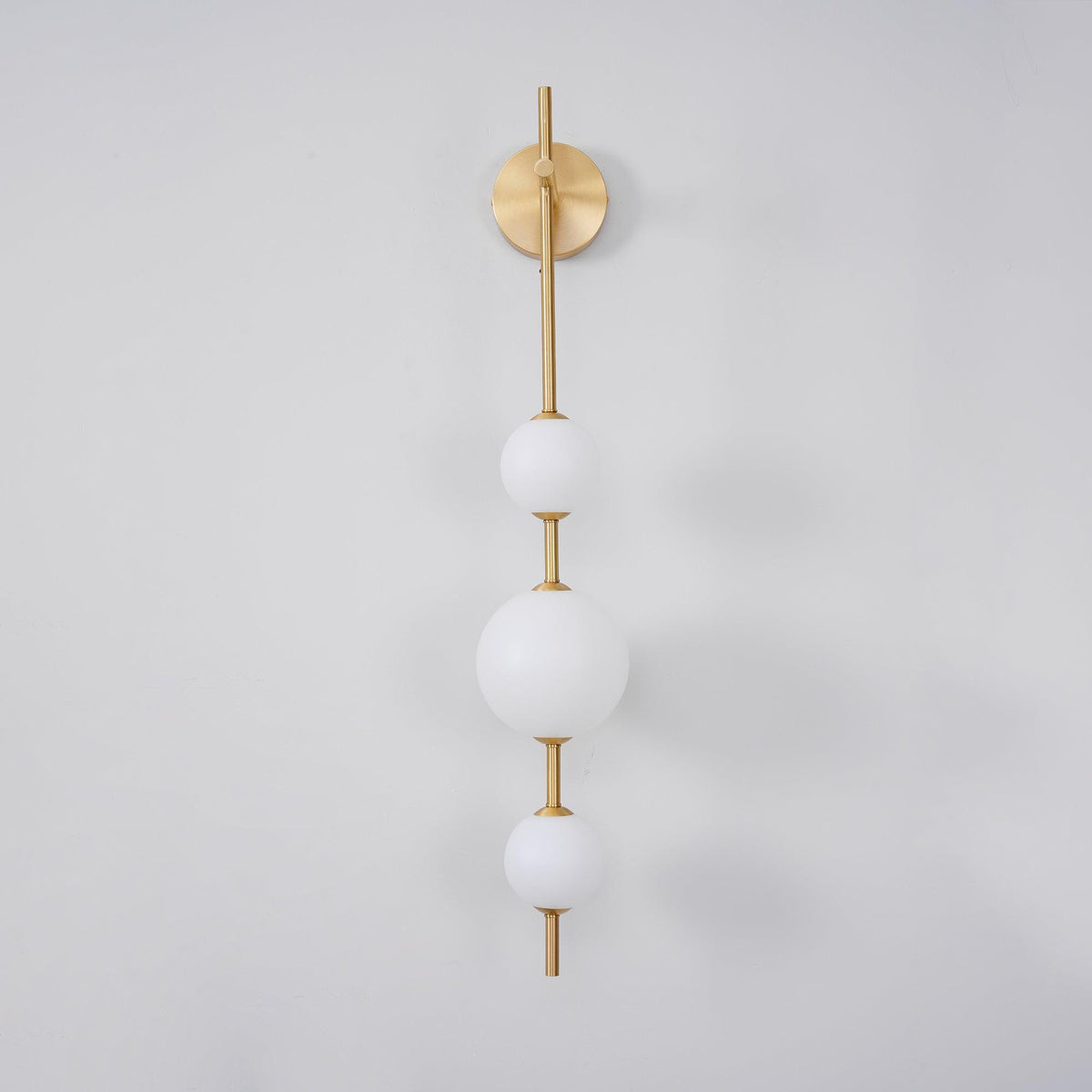 Vertical Globe Plug In Wall Lamp